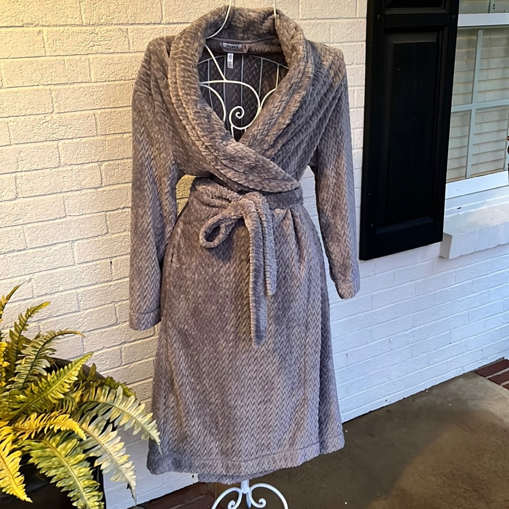 Jockey chenille robe Sz L/XL gray